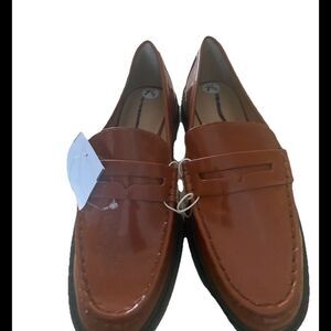 ANN TAYLOR LOFT BROWN PENNY LOAFERS SHOES SIZE 7.5